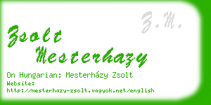 zsolt mesterhazy business card